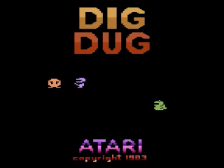 Dig Dug title screen for Atari 2600
